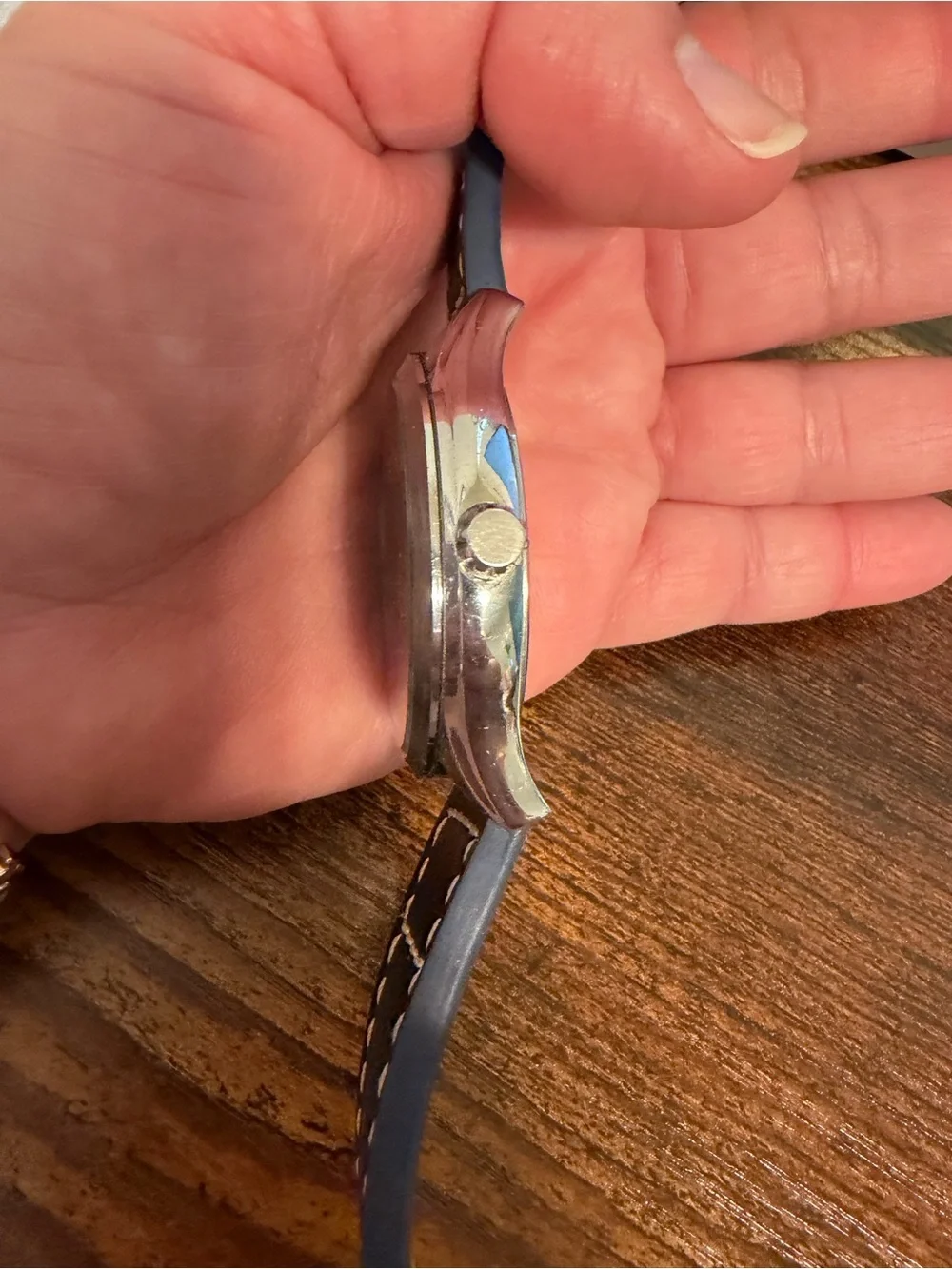 Fossil Tan Leather Strap Watch with Silver Case